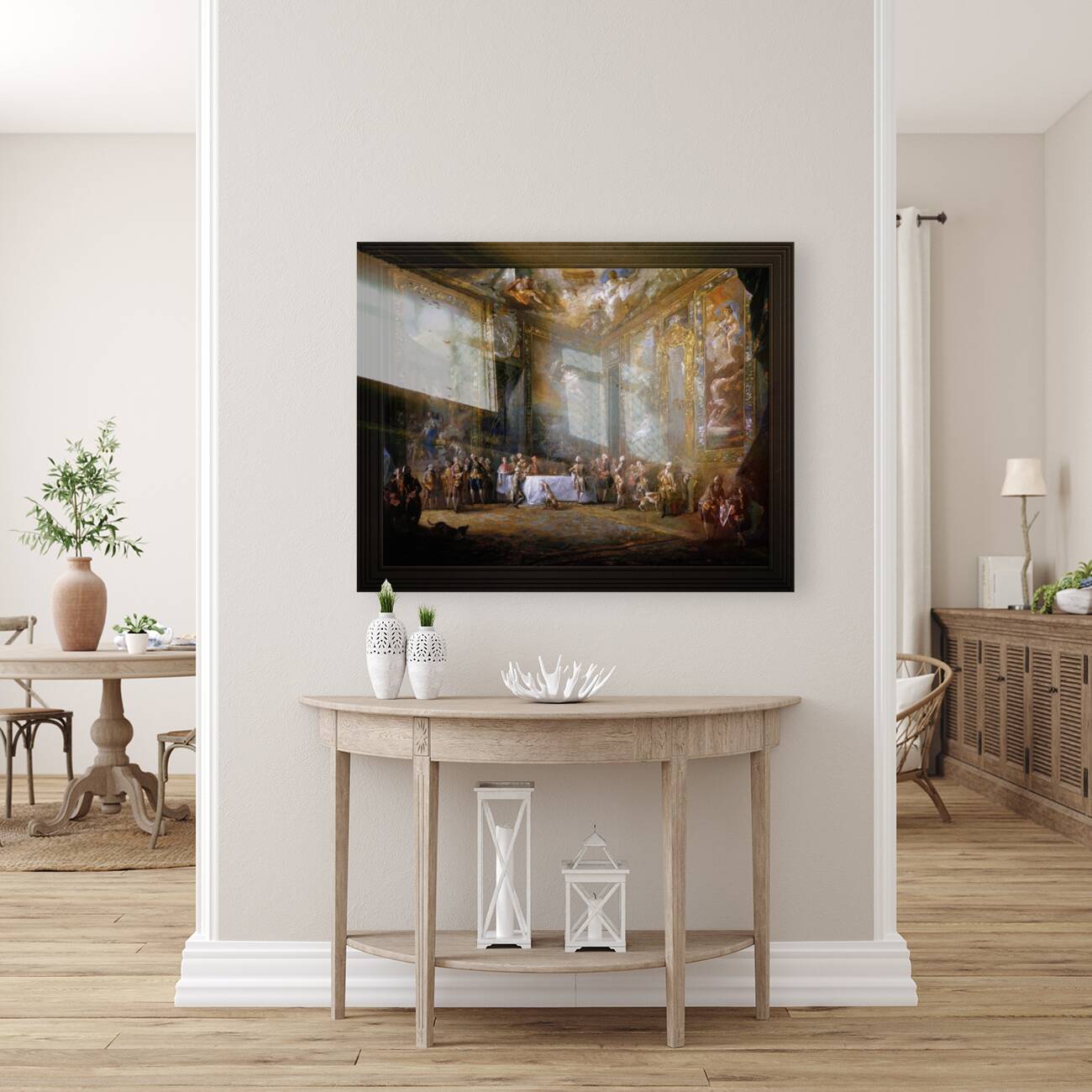 Charles III Dining Before The Court by Luis Paret y Alcazar Reproduction