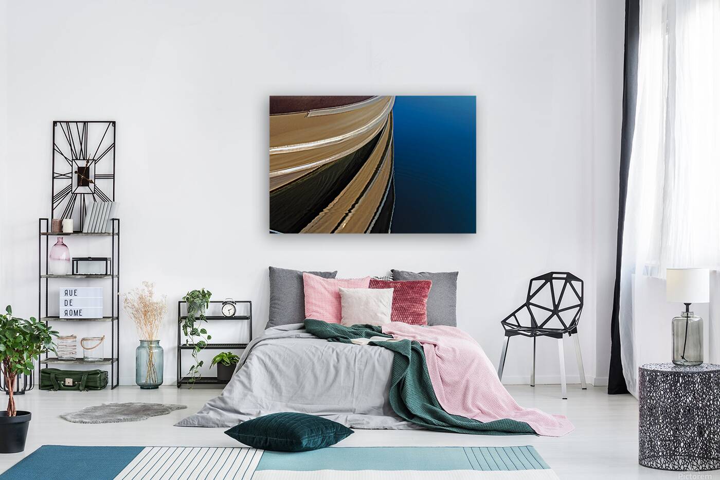 Harbor Boat Abstract Reflection Reproduction