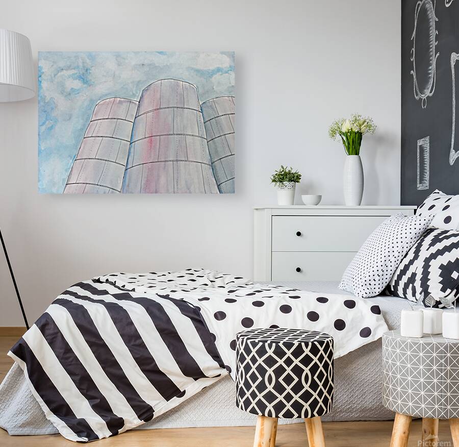 Grain Elevators in late day light Reproduction