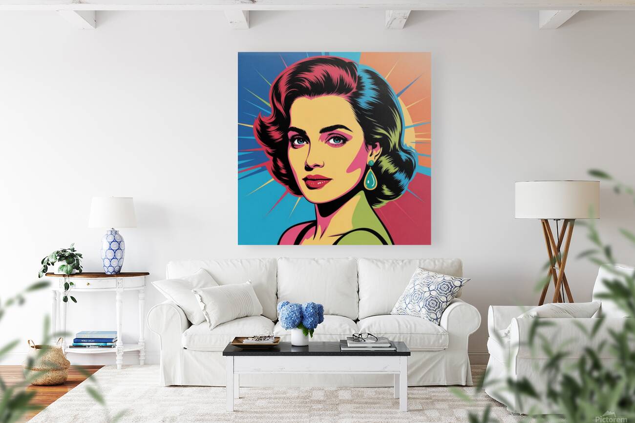 a vibrant pop art portrait showcases a w KWDuWh 7 Reproduction