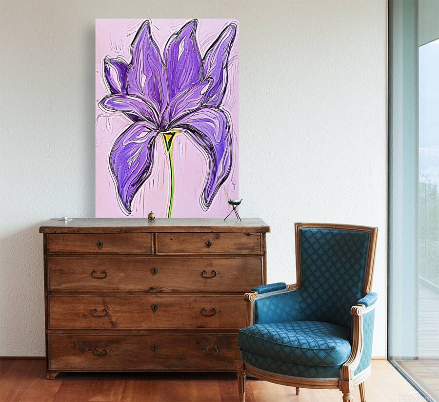 ArtXcl 212 flower purple drawing Reproduction