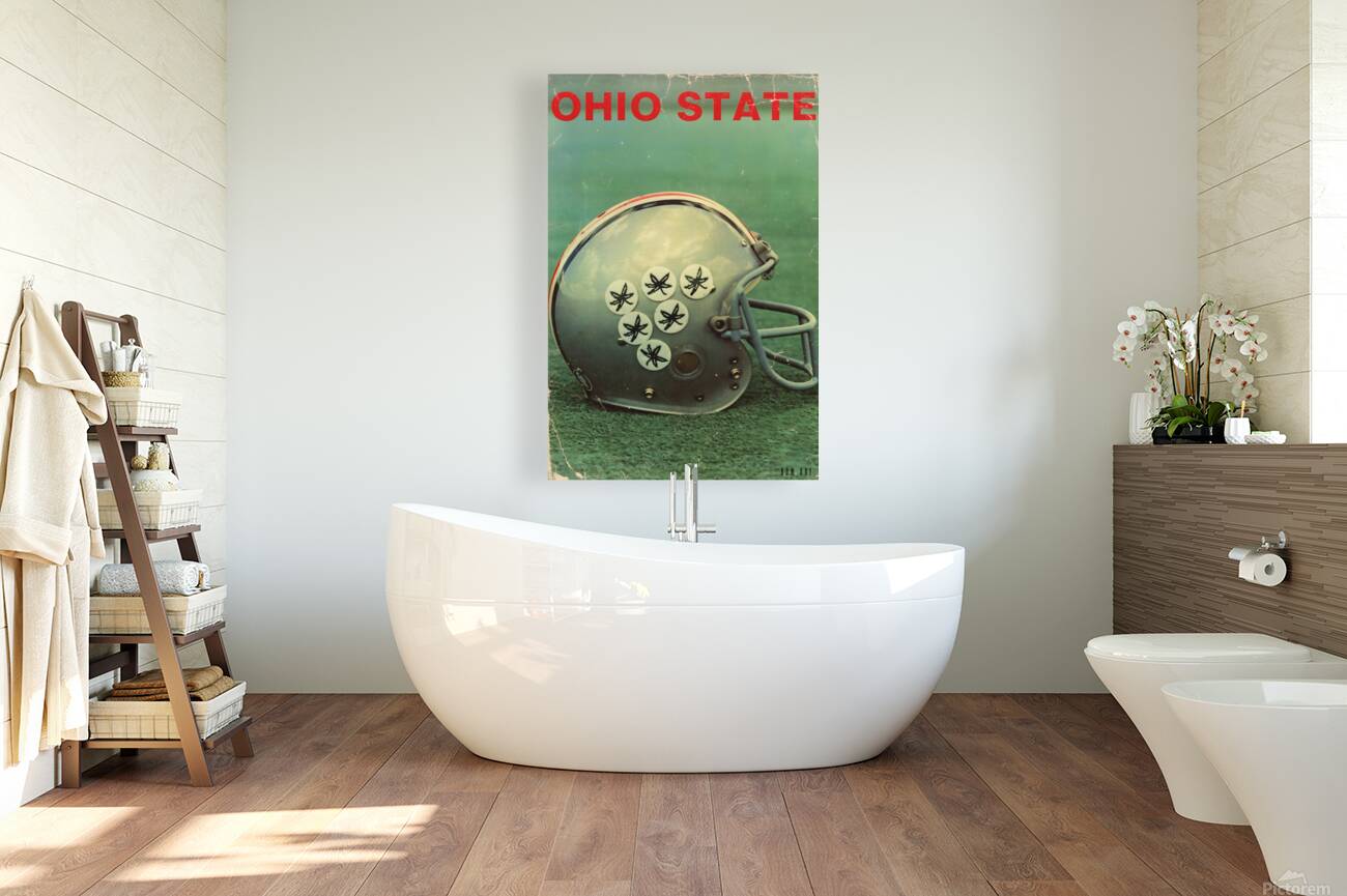 1970s Ohio State Football Helmet Art Reproduction