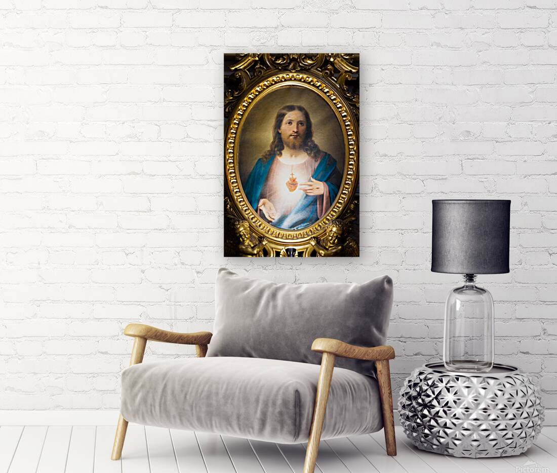 Bologna Italy   San Luca Sanctuary. Heart of Jesus Christ paint Reproduction