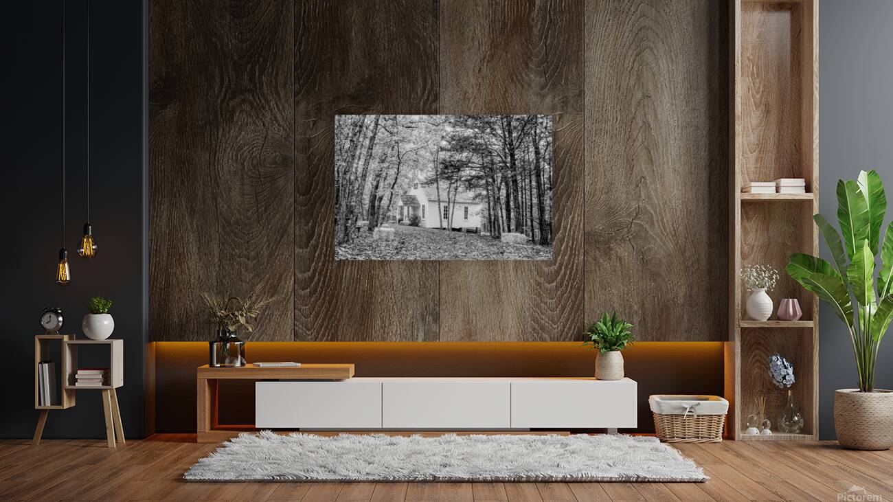 Vintage Concord One Room Schoolhouse Grayscale Reproduction