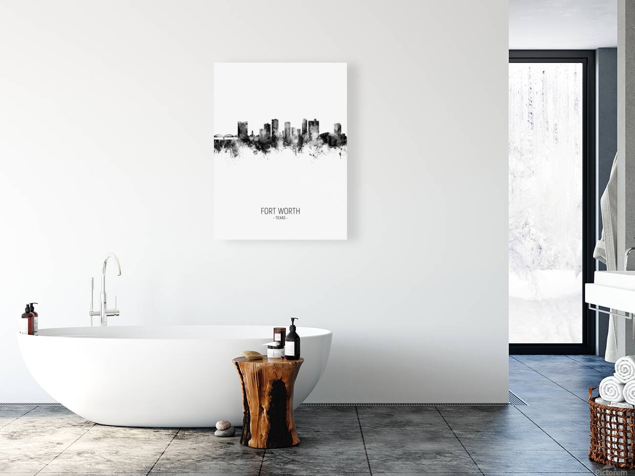 Fort Worth Texas Skyline Reproduction