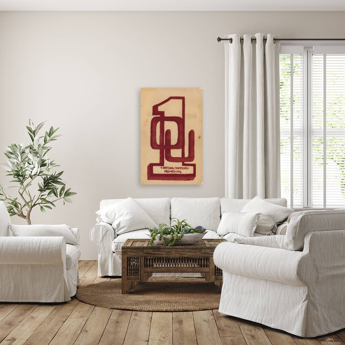 1970s Oklahoma Sooners Number 1 Art Reproduction