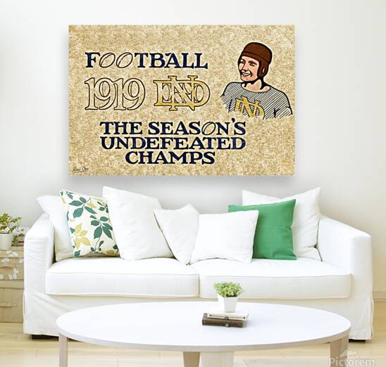 1919 Notre Dame Fighting Irish Football Art Remix Reproduction