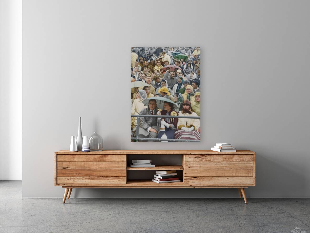 1950s North Texas Football in Rain Reproduction