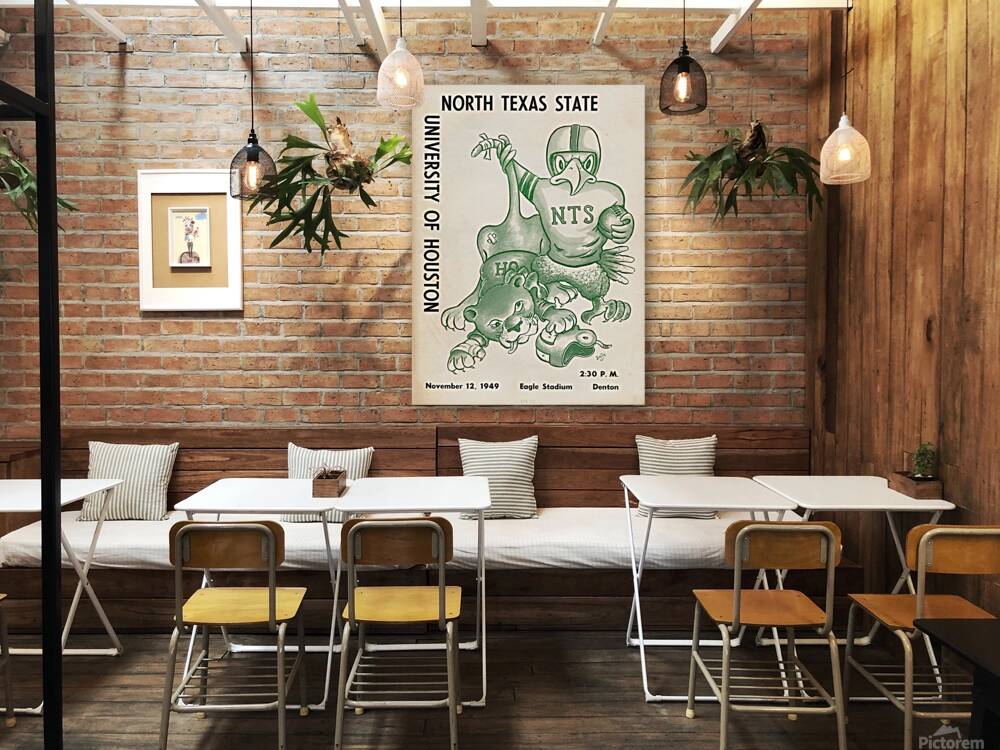 1949 North Texas Eagles Football Cover Art Reproduction