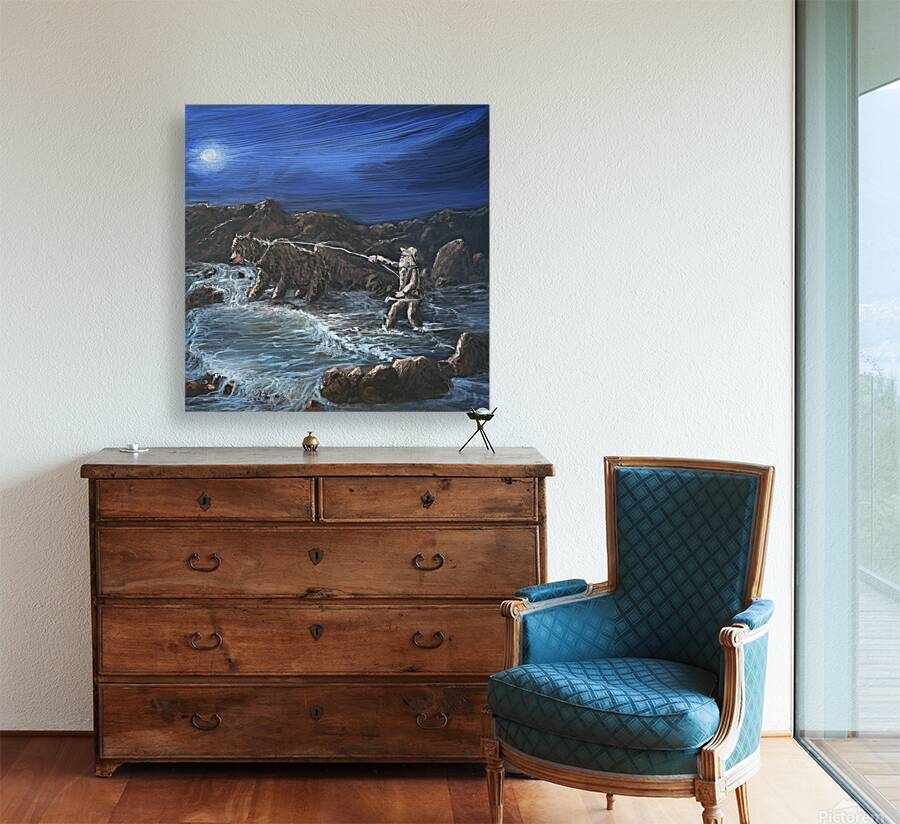 IMG 0127 Mountain man roping a grizzly Reproduction