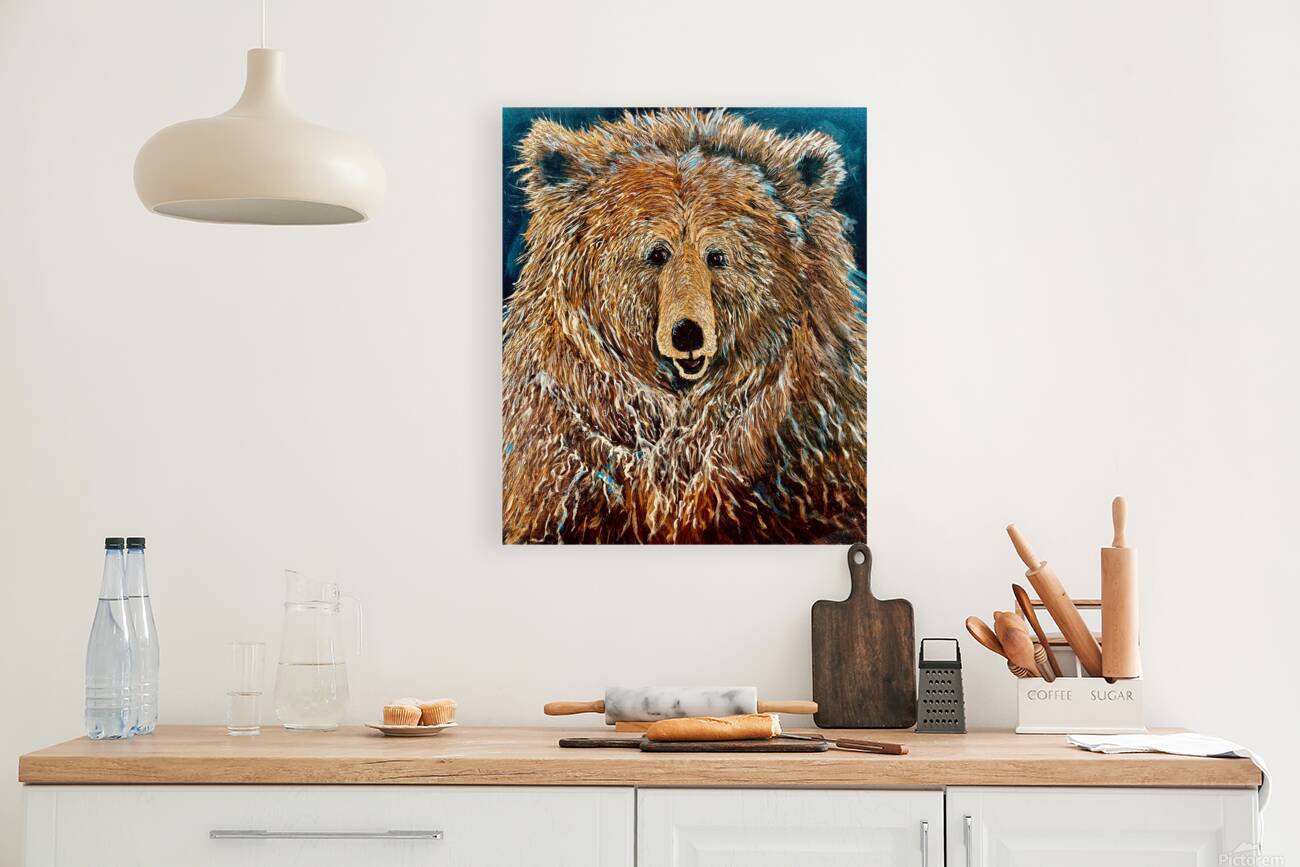 IMG 3733 colorful grizzly bear head Reproduction