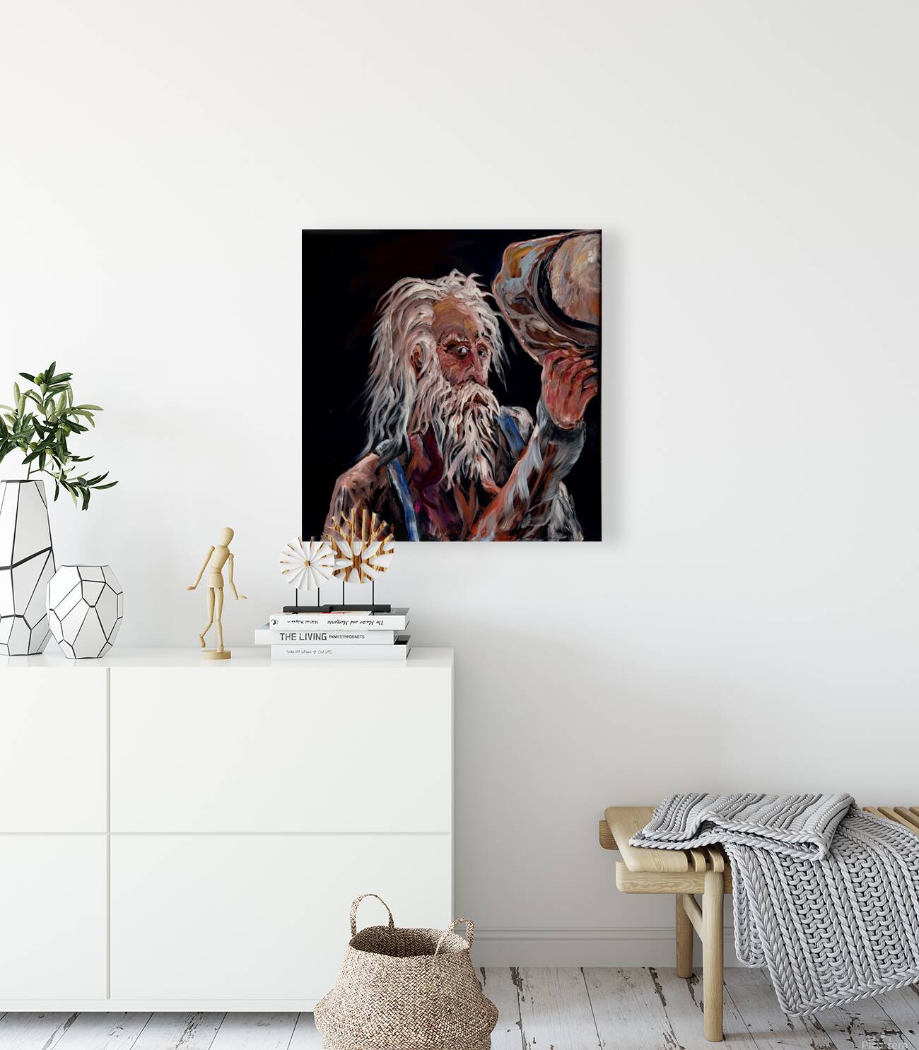 IMG 4205 Old cowboy holding his hat up Reproduction