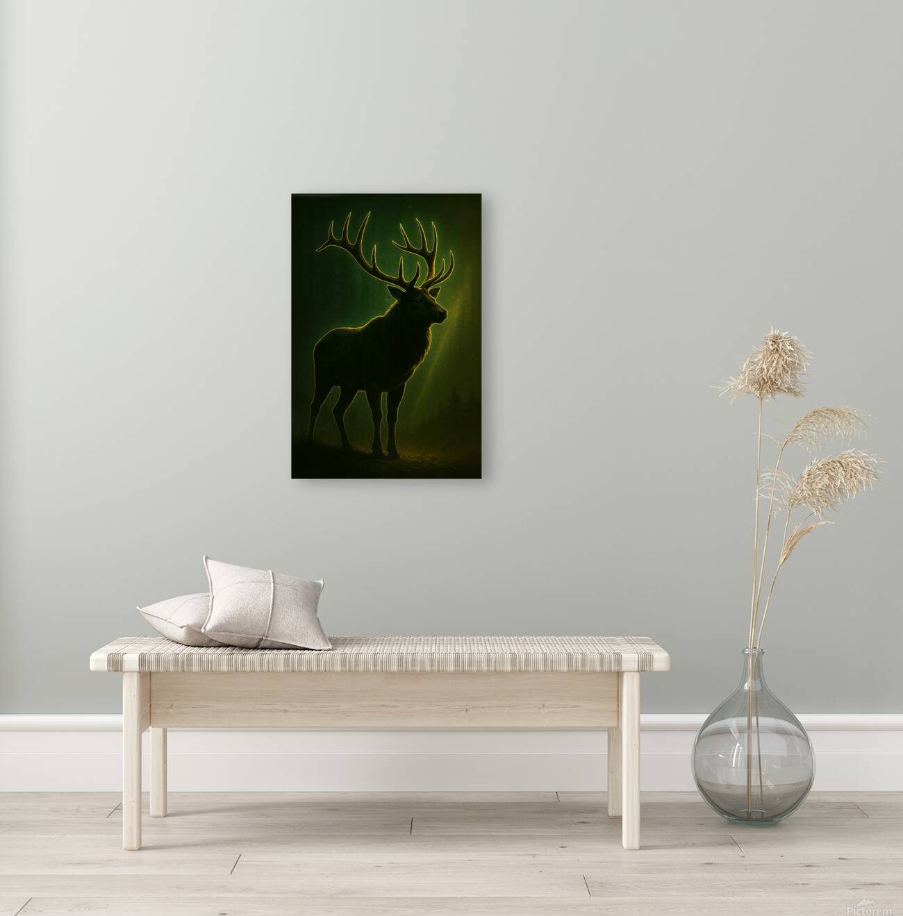 Emerald Monarch Stag of the Forest Reproduction