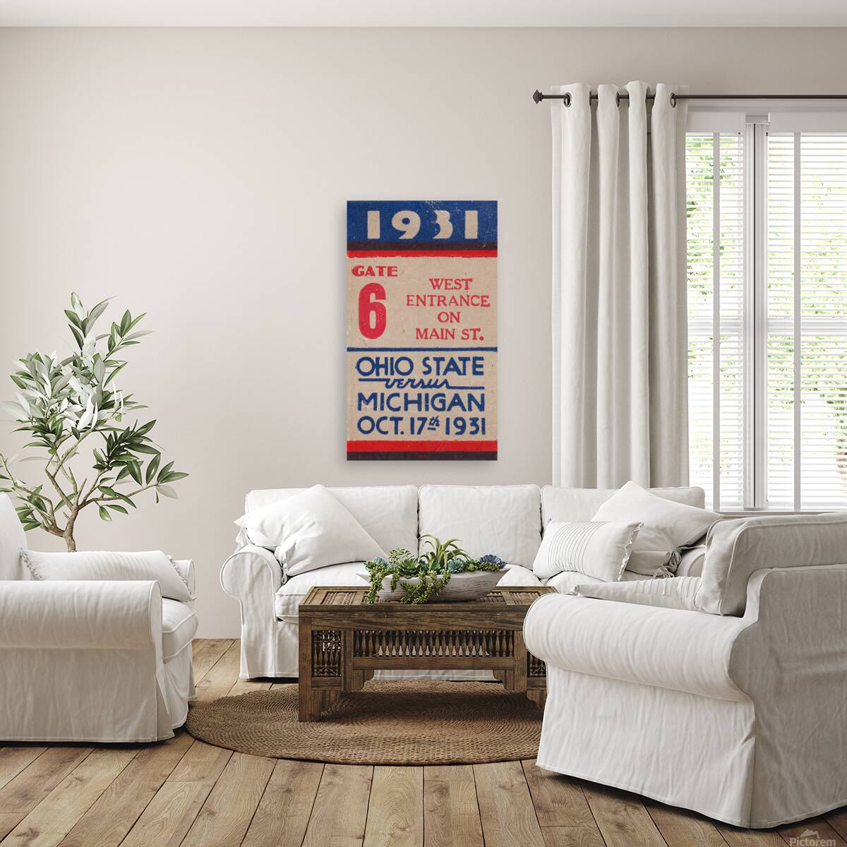 1931 Ohio State at Michigan Ticket Art Reproduction