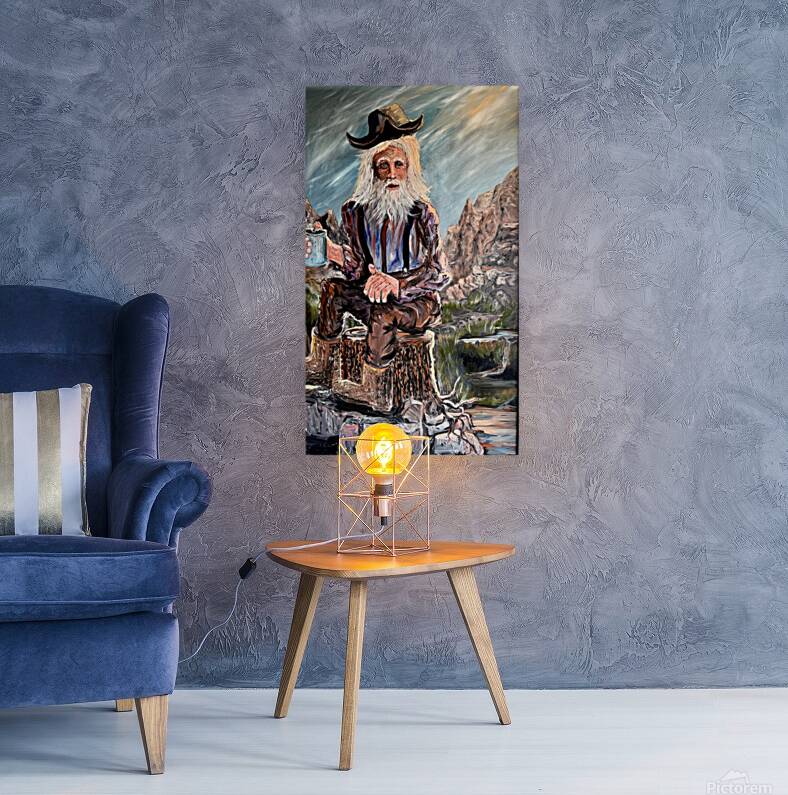 IMG 4152 Old mountain man on a stump Reproduction