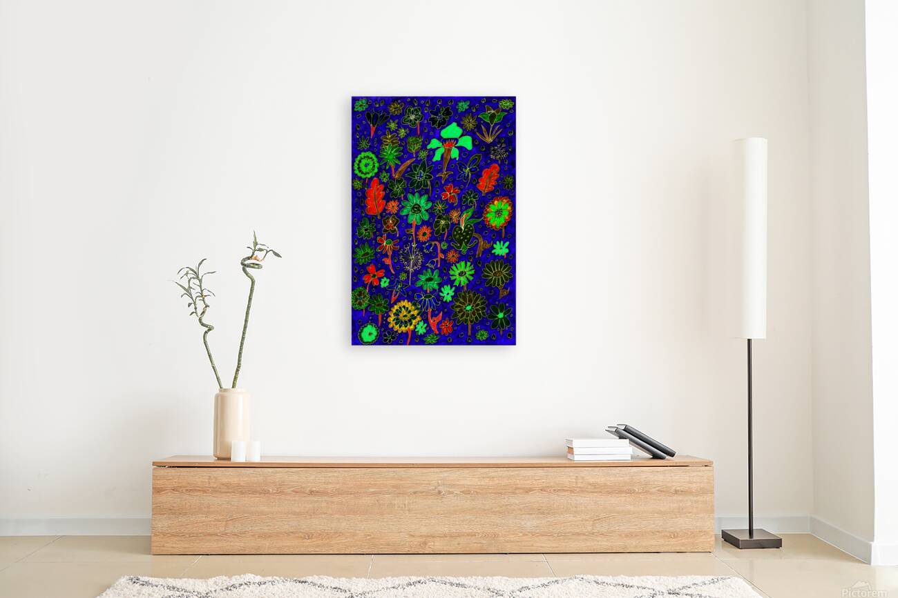 Abstract Dark Florals Reproduction