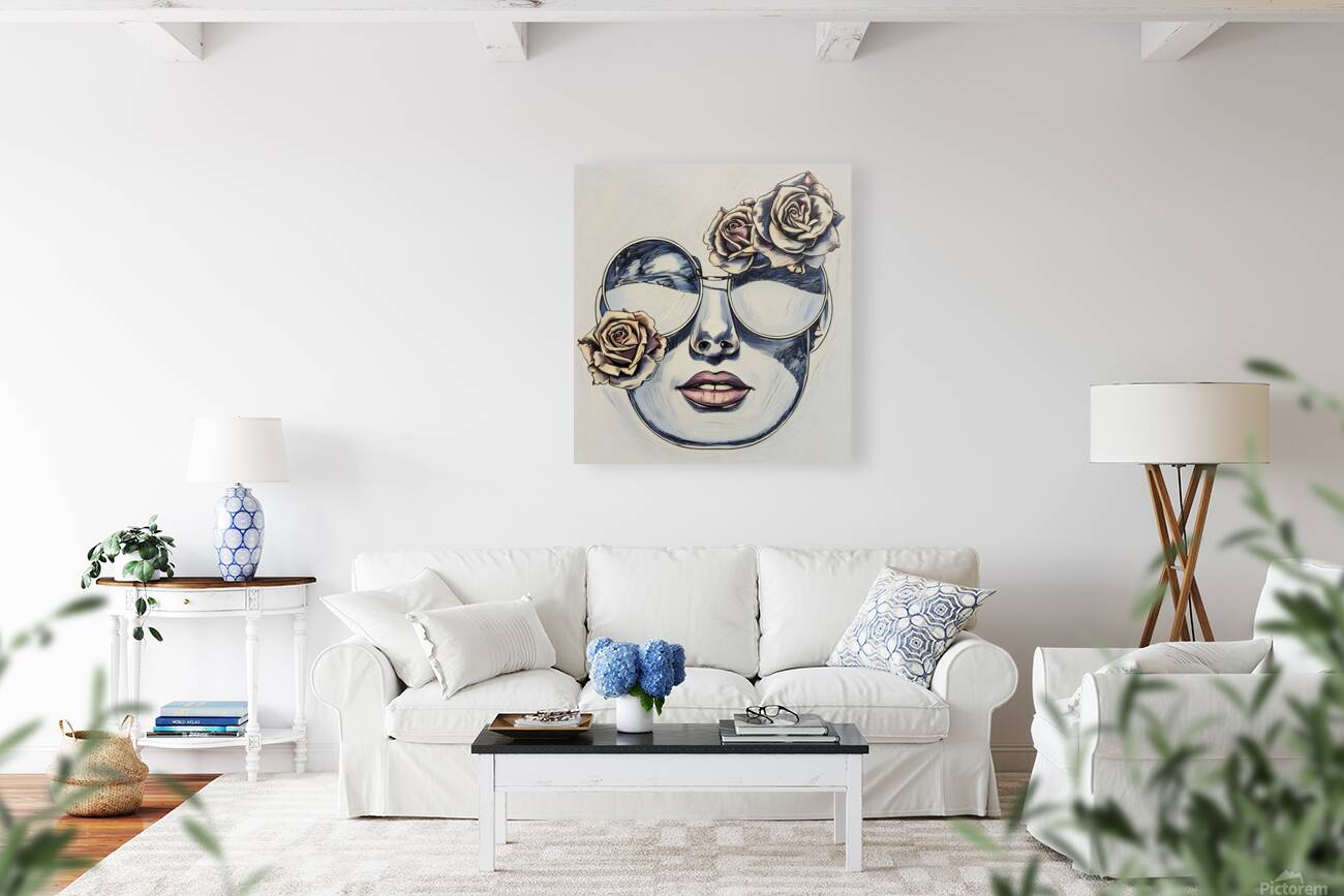 ArtXcl 346 woman sunglasses roses Reproduction
