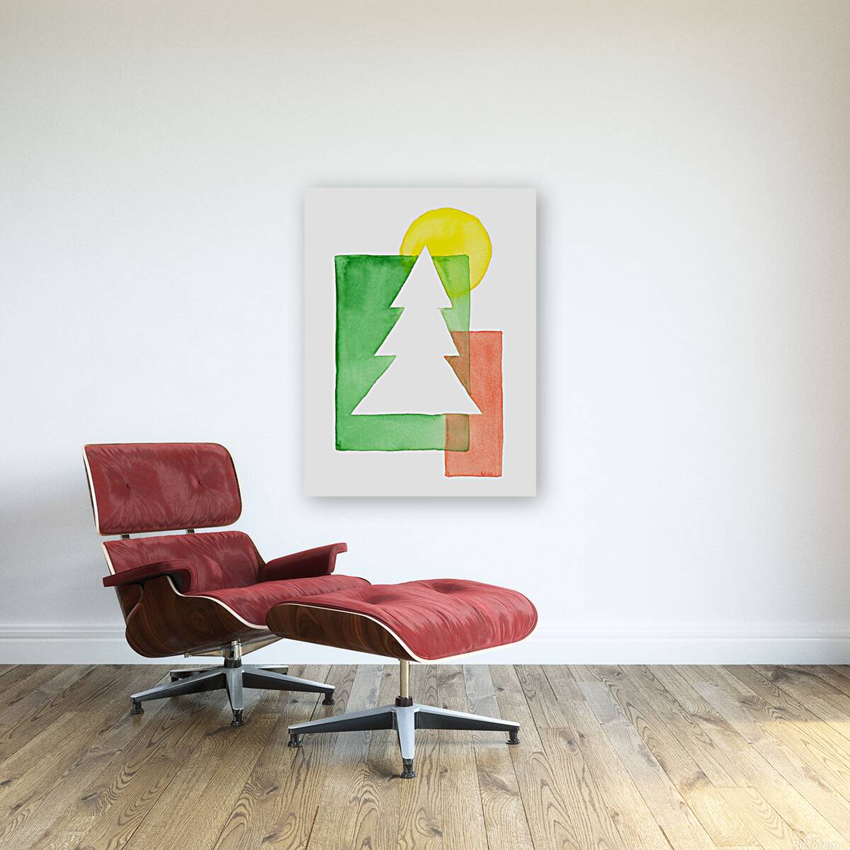 Festive minimalism winter tree Reproduction