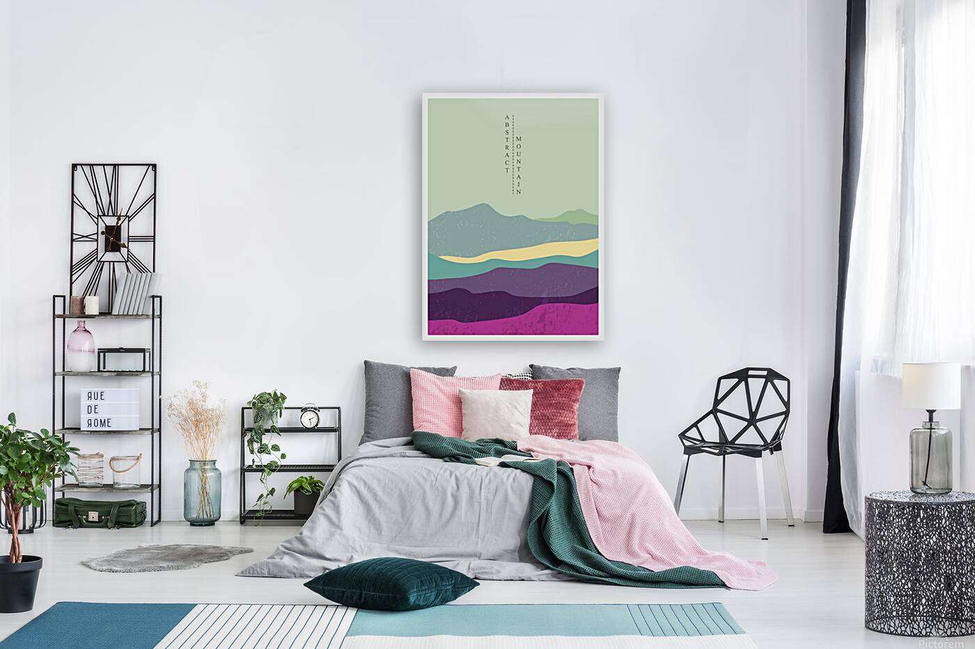 Abstract moon landscape. c Reproduction