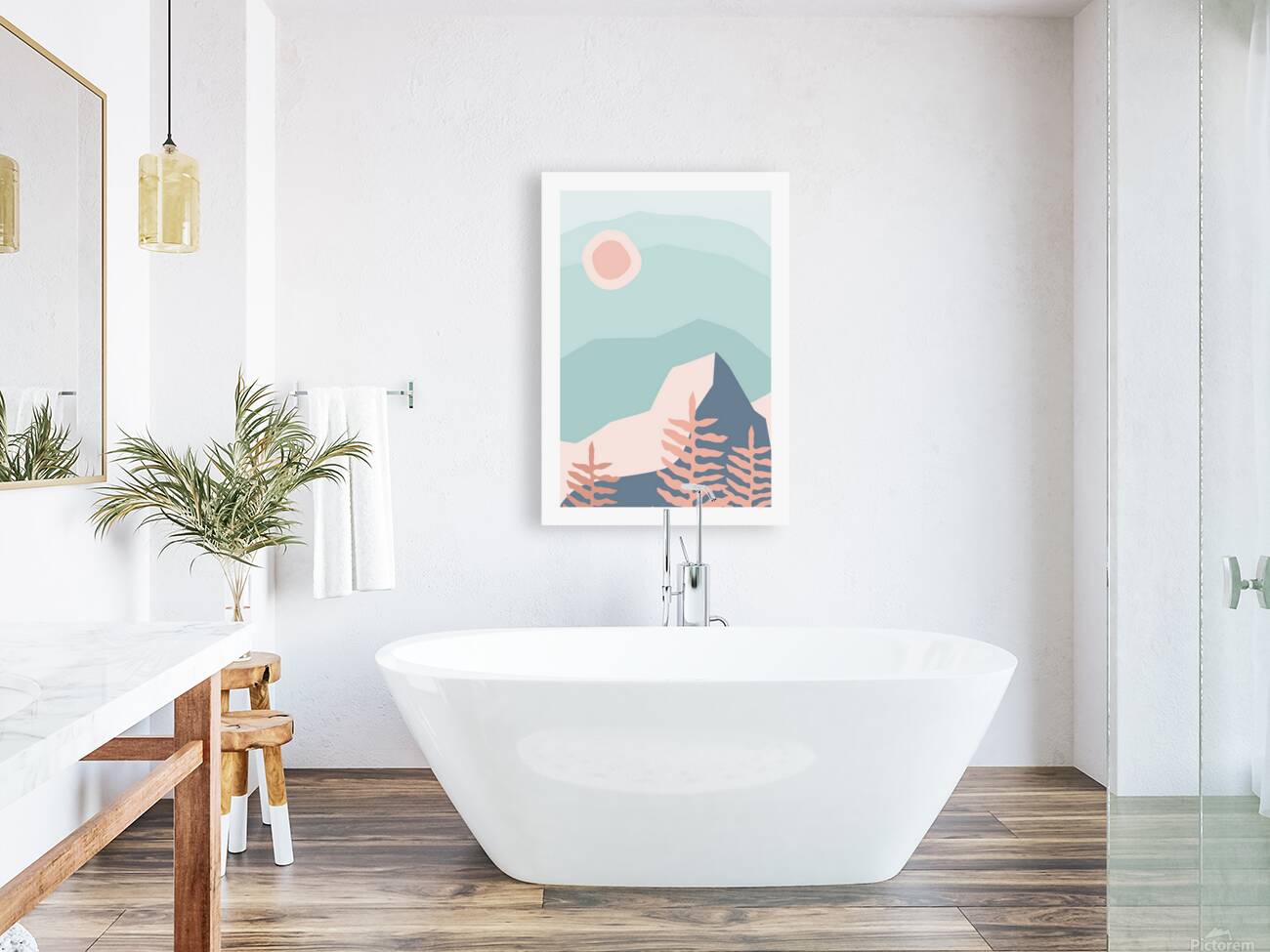 Colorful landscape. b Reproduction