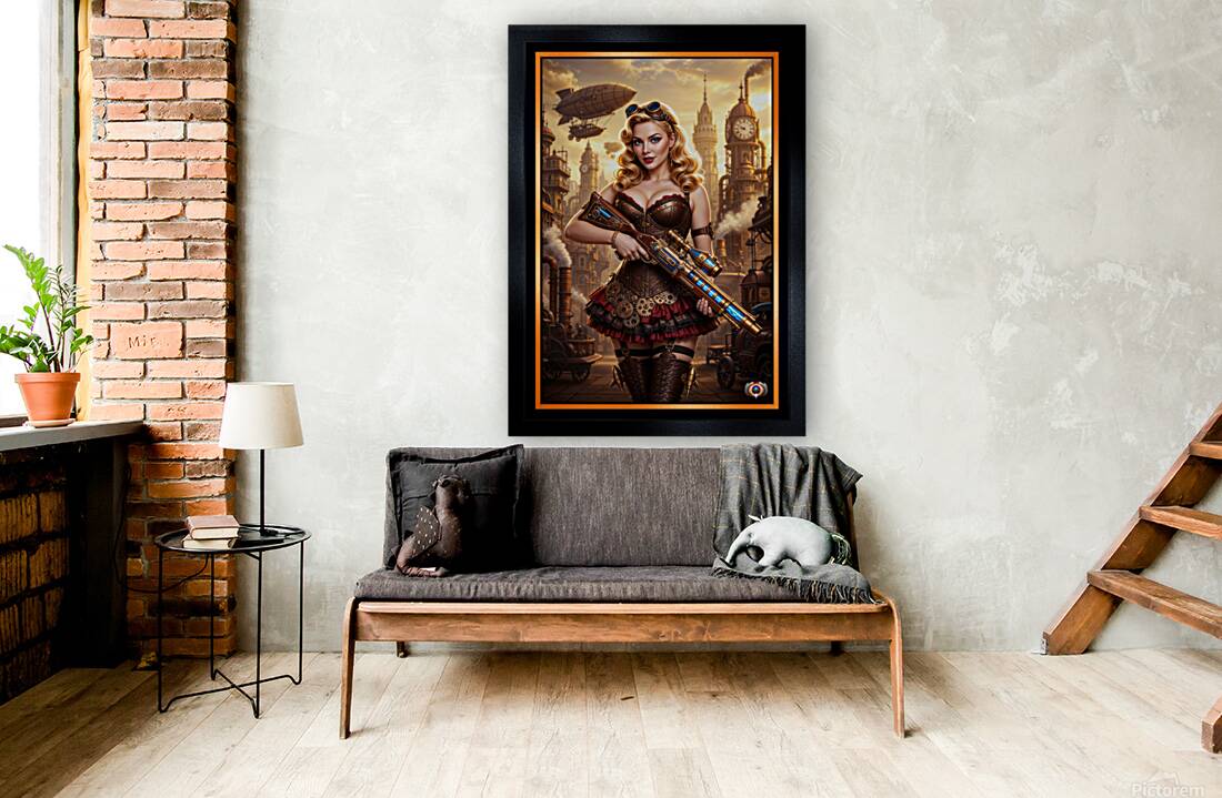 Portrait Of Scivara Vendari Gilded Guardian Of Meyrath Mesmerizing AI Concept Art by Xzendor7 Limited Edition Print Reproduction