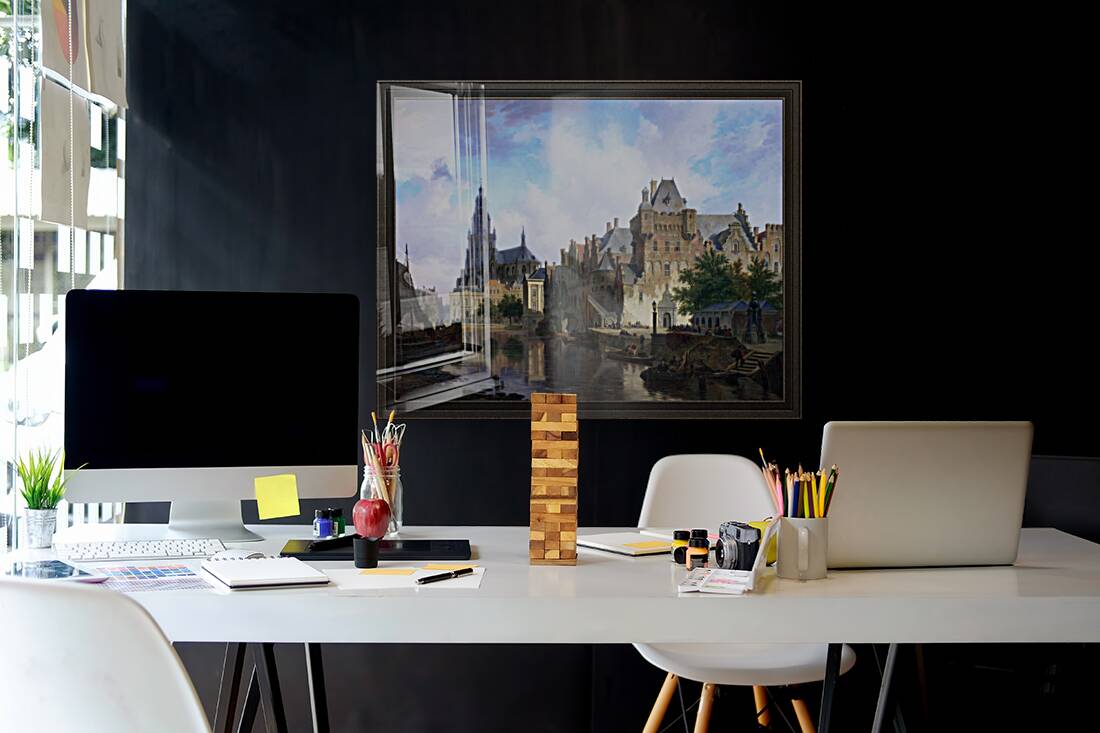 Fantasy Cityscape With The Mauritshuis by Bartholomeus van Hove Reproduction