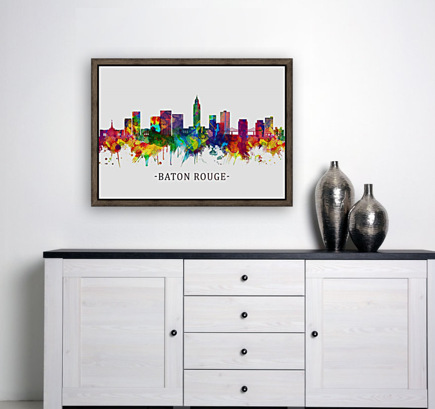 Baton Rouge Louisiana Skyline Towseef Canvas
