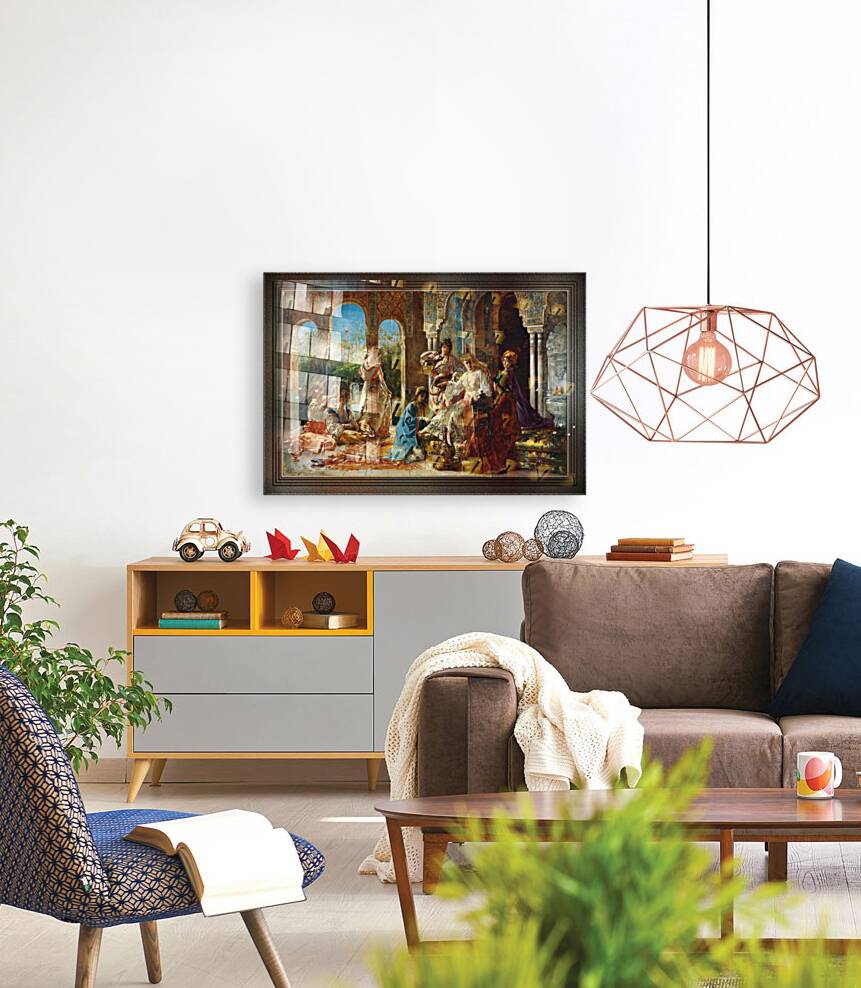 Atendiendo A La Favorita by Edouard Frederic Wilhelm Richter Reproduction