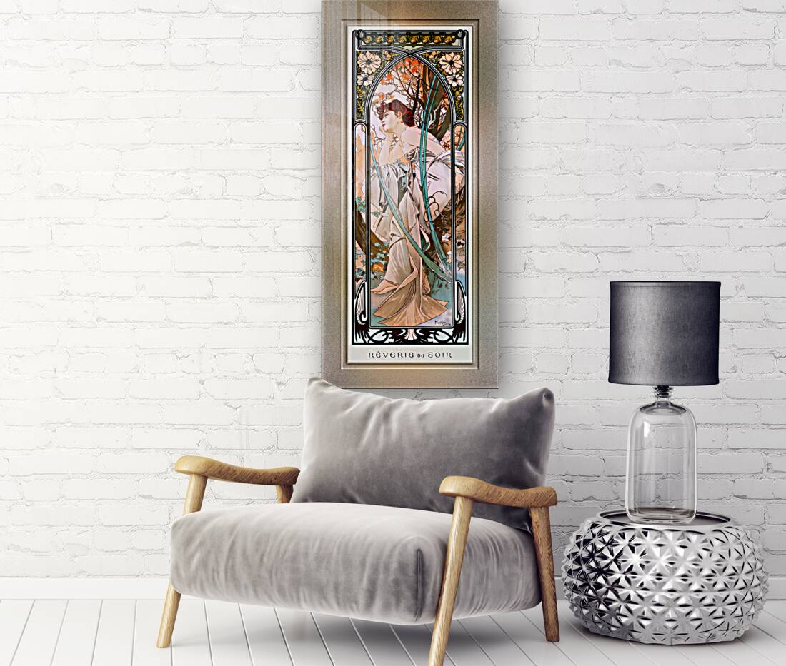 Evening Reverie by Alphonse Mucha Remastered Xzendor7