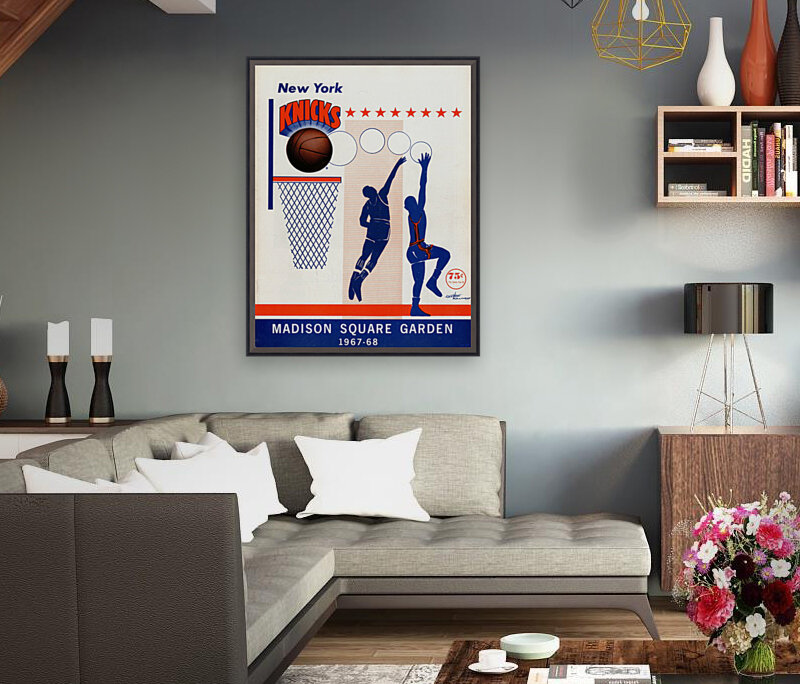 1967 New York Knicks Basketball Art Reproduction