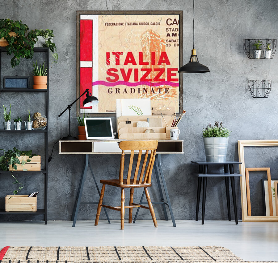 1967_Soccer_Italy vs. Switzerland_Cagliari Stadium_Row One Reproduction