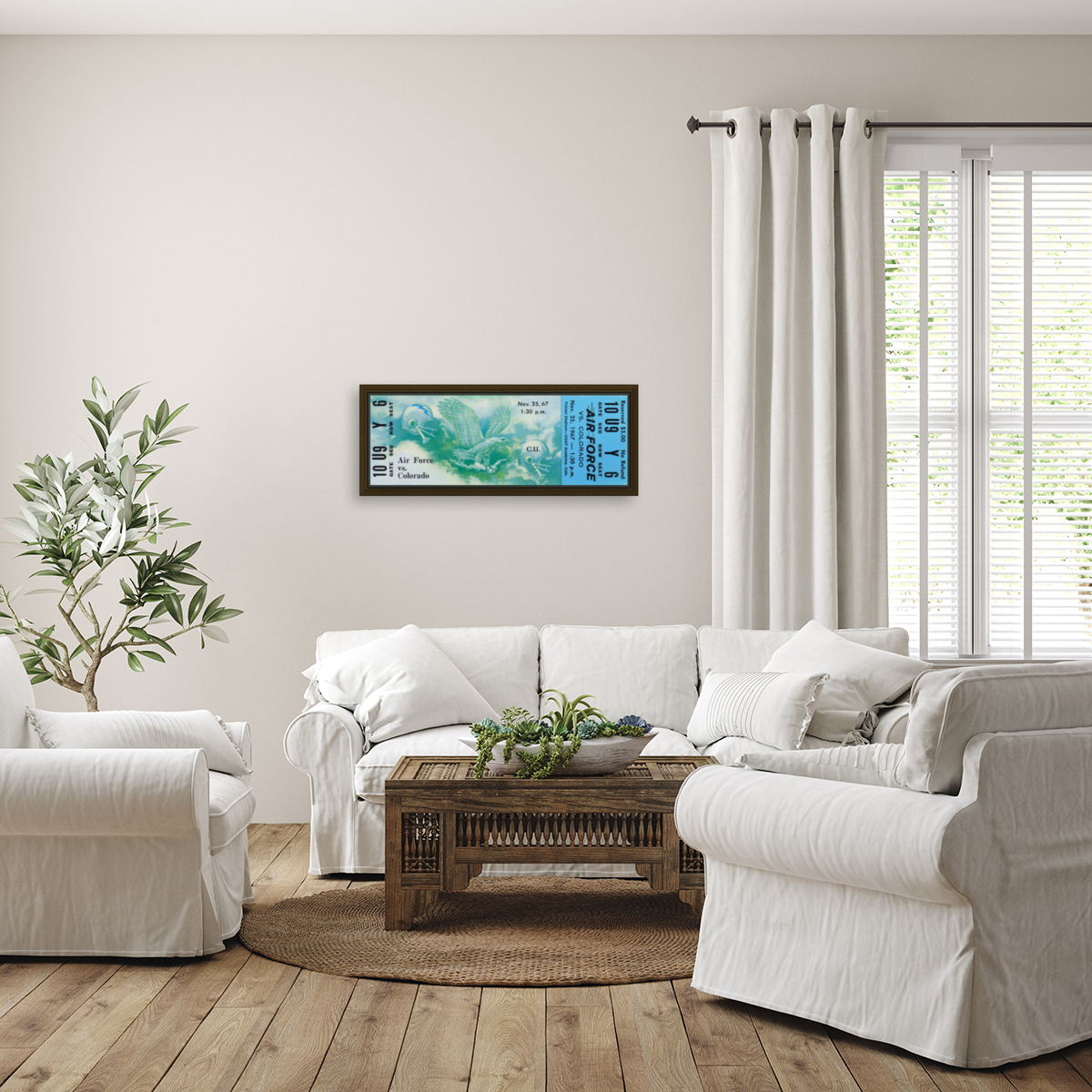 1967_College_Football_Air Force vs. Colorado_Falcon Stadium_Unique Sports Collectible Art Ticket Reproduction