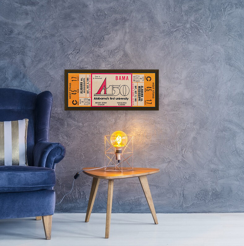 1981_College Football_Alabama vs. Ole Miss_Bryant Denny Stadium_Alabamas First University_Ticket Reproduction