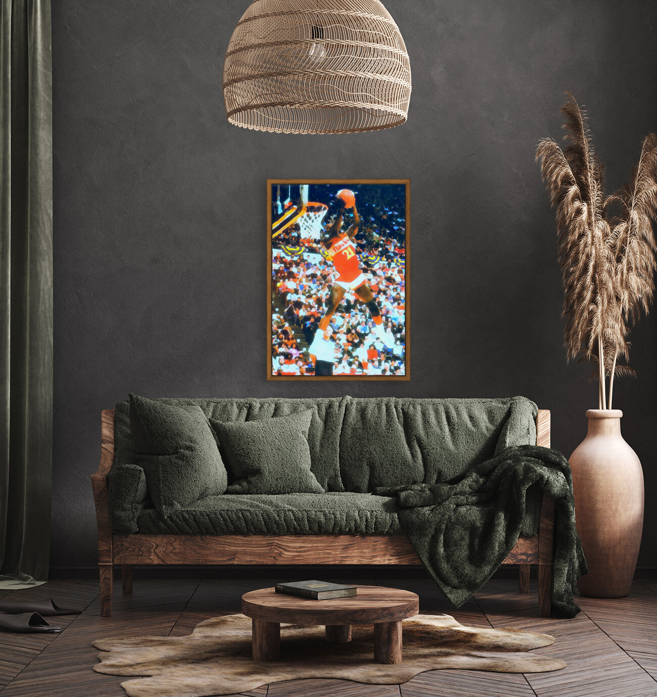 Dominique Wilkins Dunk Art Reproduction