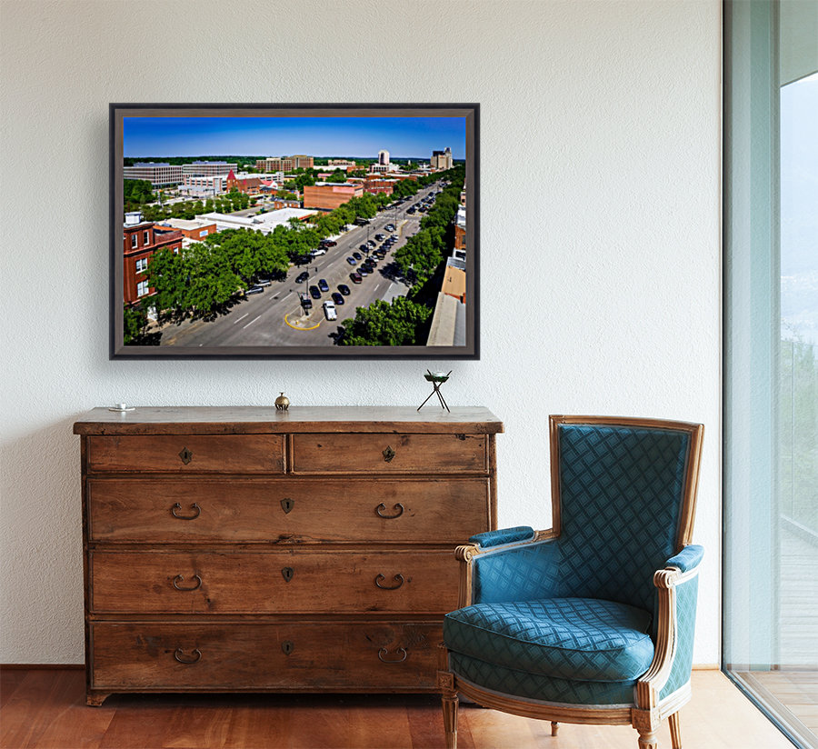 Broad Street Downtown Augusta GA Aerial View 6383 Reproduction