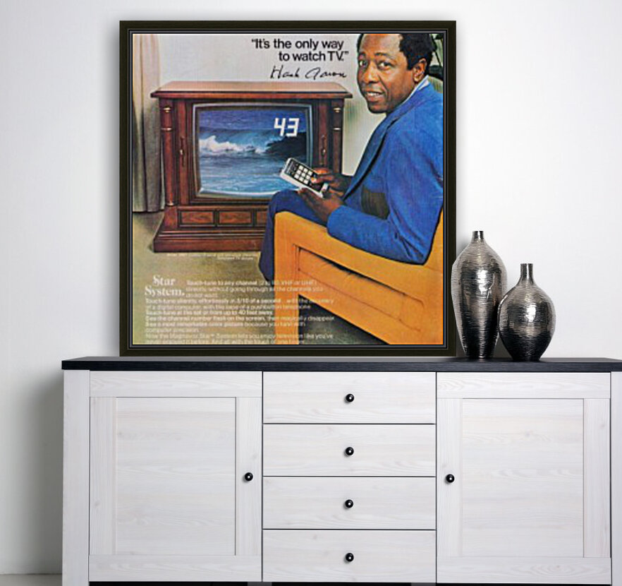 1976 Magnavox Television Hank Aaron Ad Reproduction