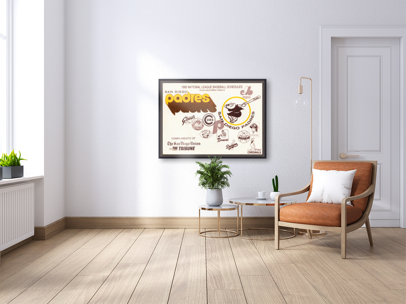 1980 san diego tribune padres schedule Reproduction
