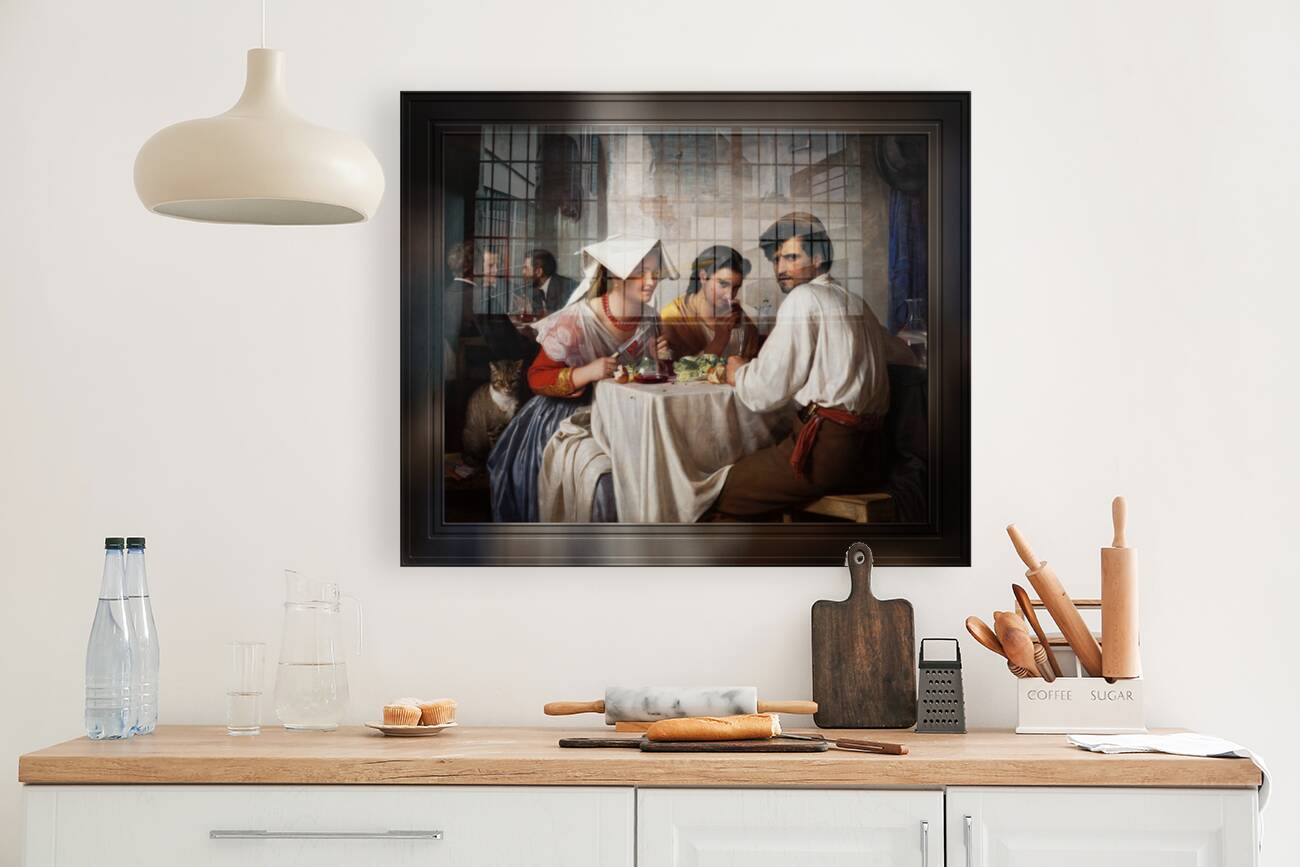 In a Roman Osteria by Carl Heinrich Bloch Classical Art Old Masters Reproduction Reproduction