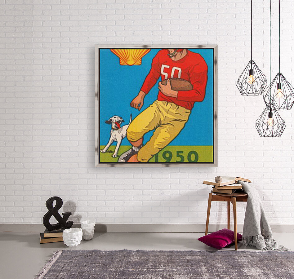 1950 shell oil football schedule poster Reproduction