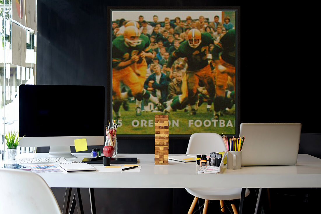 1965 oregon duck football art Reproduction