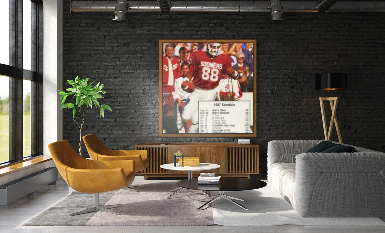 1987 oklahoma sooners football schedule poster Reproduction