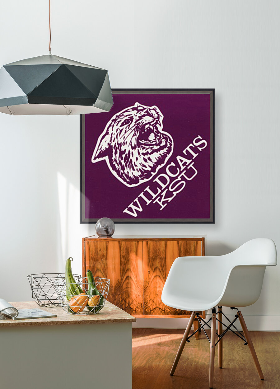 1985 retro ksu wildcats college art Reproduction