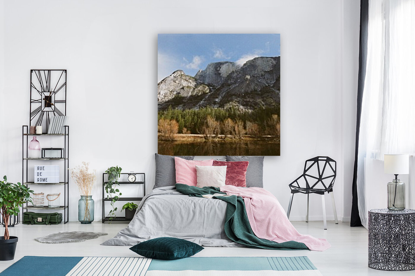 Half Dome from Mirror Lake on film Reproduction