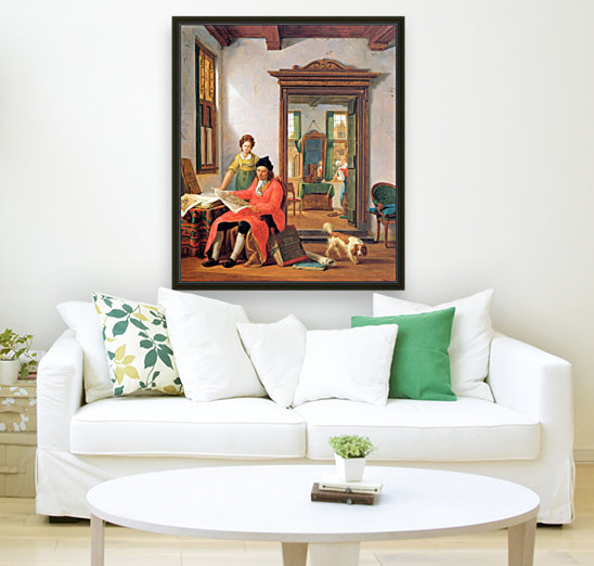 Contemplation of a drawing Reproduction