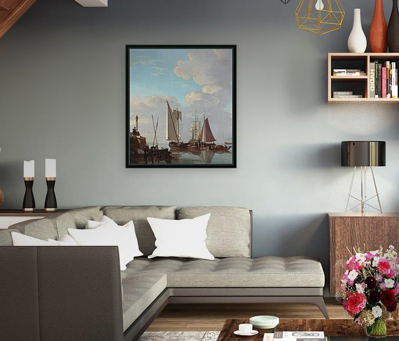 Entering a Dutch port Reproduction