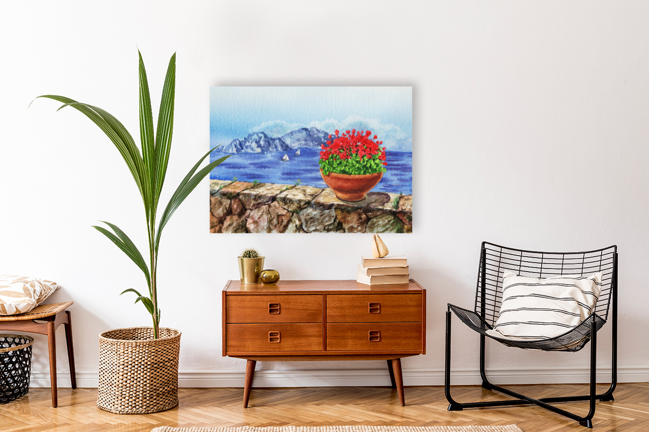 Italy Amalfi Coast Vew Of Anacapri Reproduction