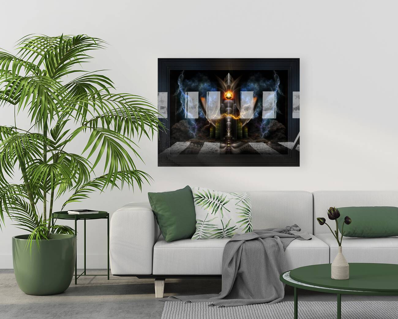 Obelisk Tower Of Tiberius Fractal Art Reproduction