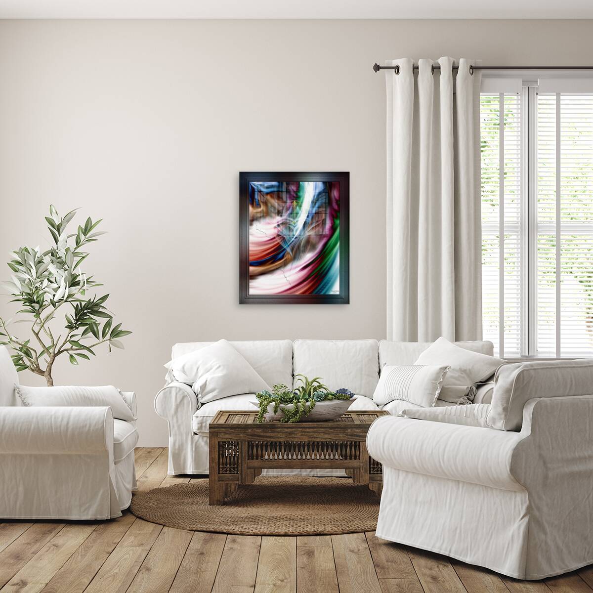 Whispers In A Dreams Of Beauty Fractal Abstract Portrait Art Reproduction