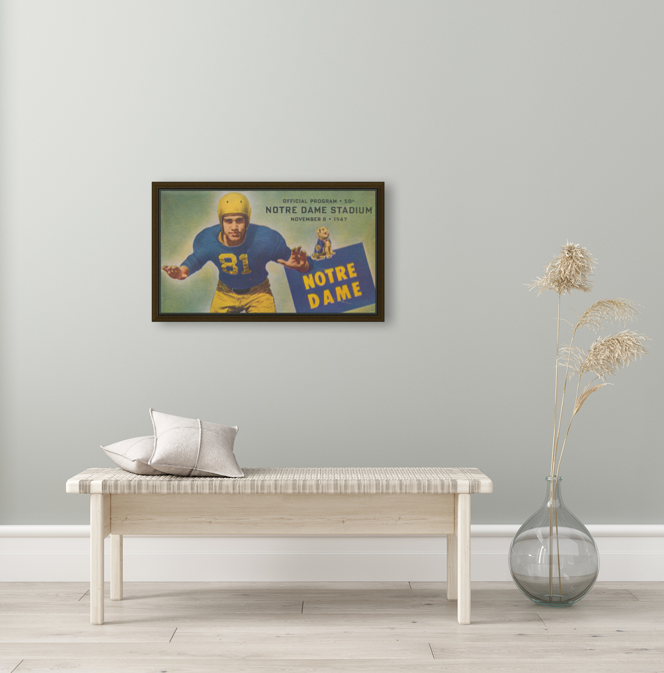 1947 Notre Dame Football Art Reproduction