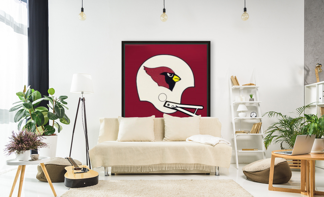 1982 Cardinals Football Helmet Art Reproduction